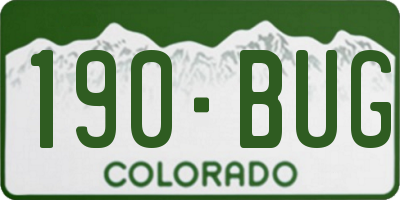 CO license plate 190BUG