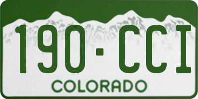 CO license plate 190CCI