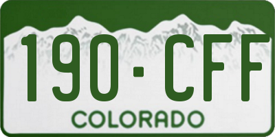 CO license plate 190CFF
