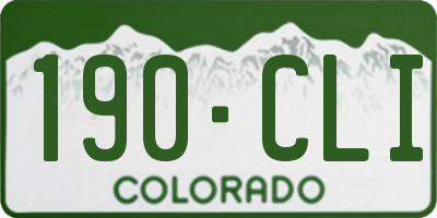 CO license plate 190CLI