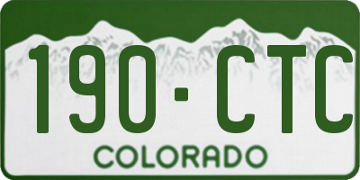 CO license plate 190CTC