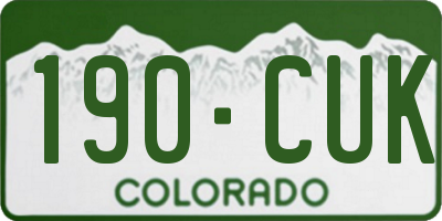 CO license plate 190CUK