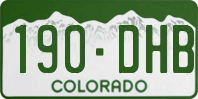 CO license plate 190DHB