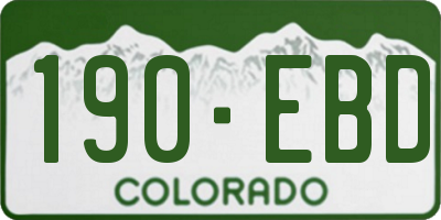 CO license plate 190EBD
