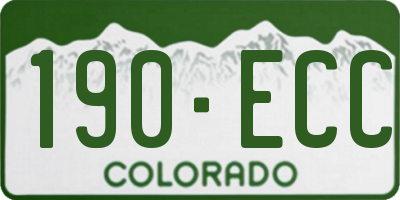 CO license plate 190ECC