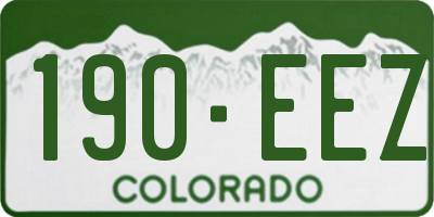 CO license plate 190EEZ
