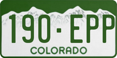 CO license plate 190EPP