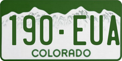 CO license plate 190EUA