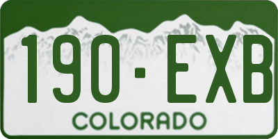 CO license plate 190EXB
