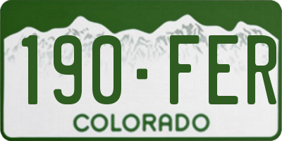 CO license plate 190FER