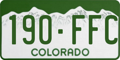 CO license plate 190FFC