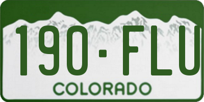 CO license plate 190FLU