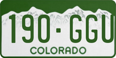 CO license plate 190GGU
