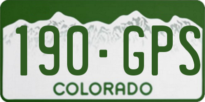 CO license plate 190GPS
