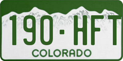 CO license plate 190HFT