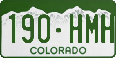 CO license plate 190HMH