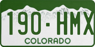 CO license plate 190HMX
