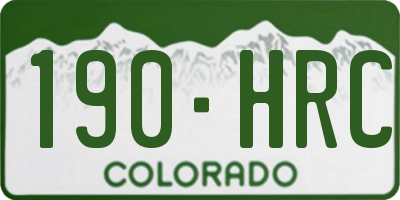 CO license plate 190HRC