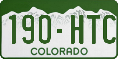 CO license plate 190HTC
