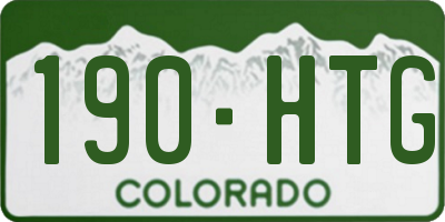 CO license plate 190HTG