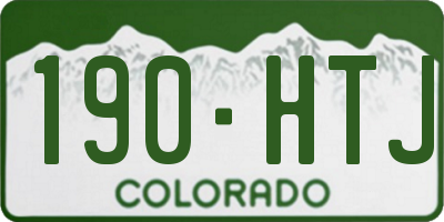 CO license plate 190HTJ