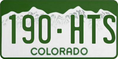 CO license plate 190HTS