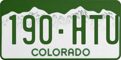 CO license plate 190HTU
