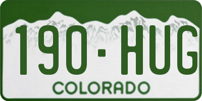 CO license plate 190HUG