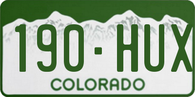 CO license plate 190HUX