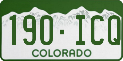 CO license plate 190ICQ