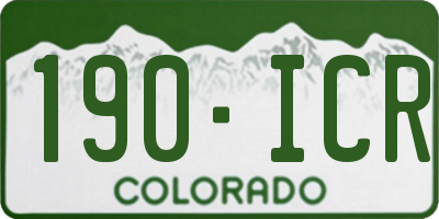 CO license plate 190ICR