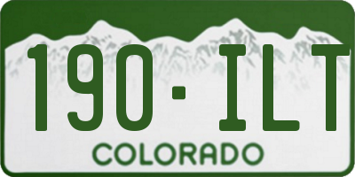 CO license plate 190ILT
