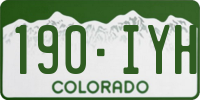 CO license plate 190IYH