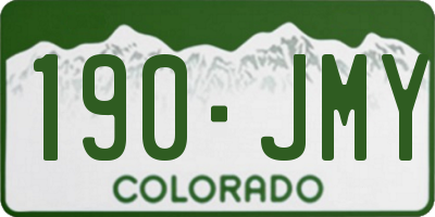CO license plate 190JMY