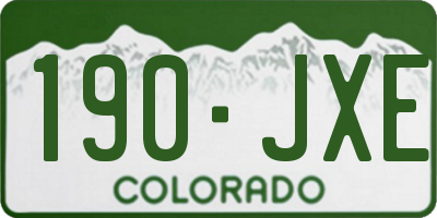 CO license plate 190JXE