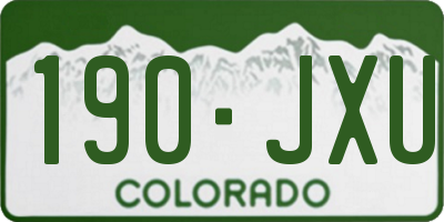 CO license plate 190JXU