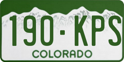 CO license plate 190KPS
