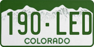 CO license plate 190LED
