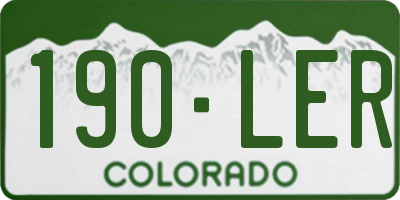 CO license plate 190LER