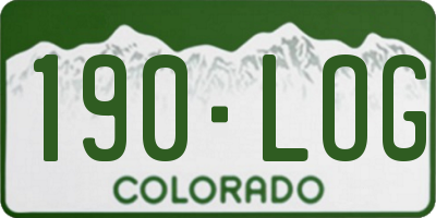 CO license plate 190LOG