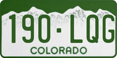 CO license plate 190LQG