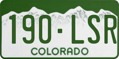 CO license plate 190LSR