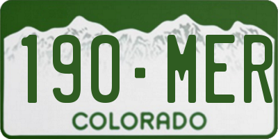 CO license plate 190MER