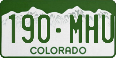 CO license plate 190MHU