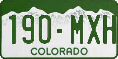 CO license plate 190MXH