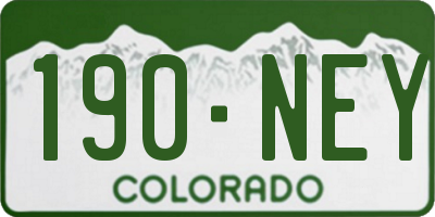 CO license plate 190NEY
