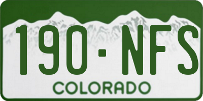 CO license plate 190NFS