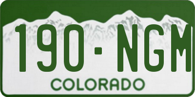CO license plate 190NGM