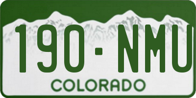 CO license plate 190NMU