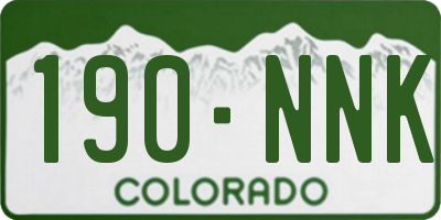 CO license plate 190NNK